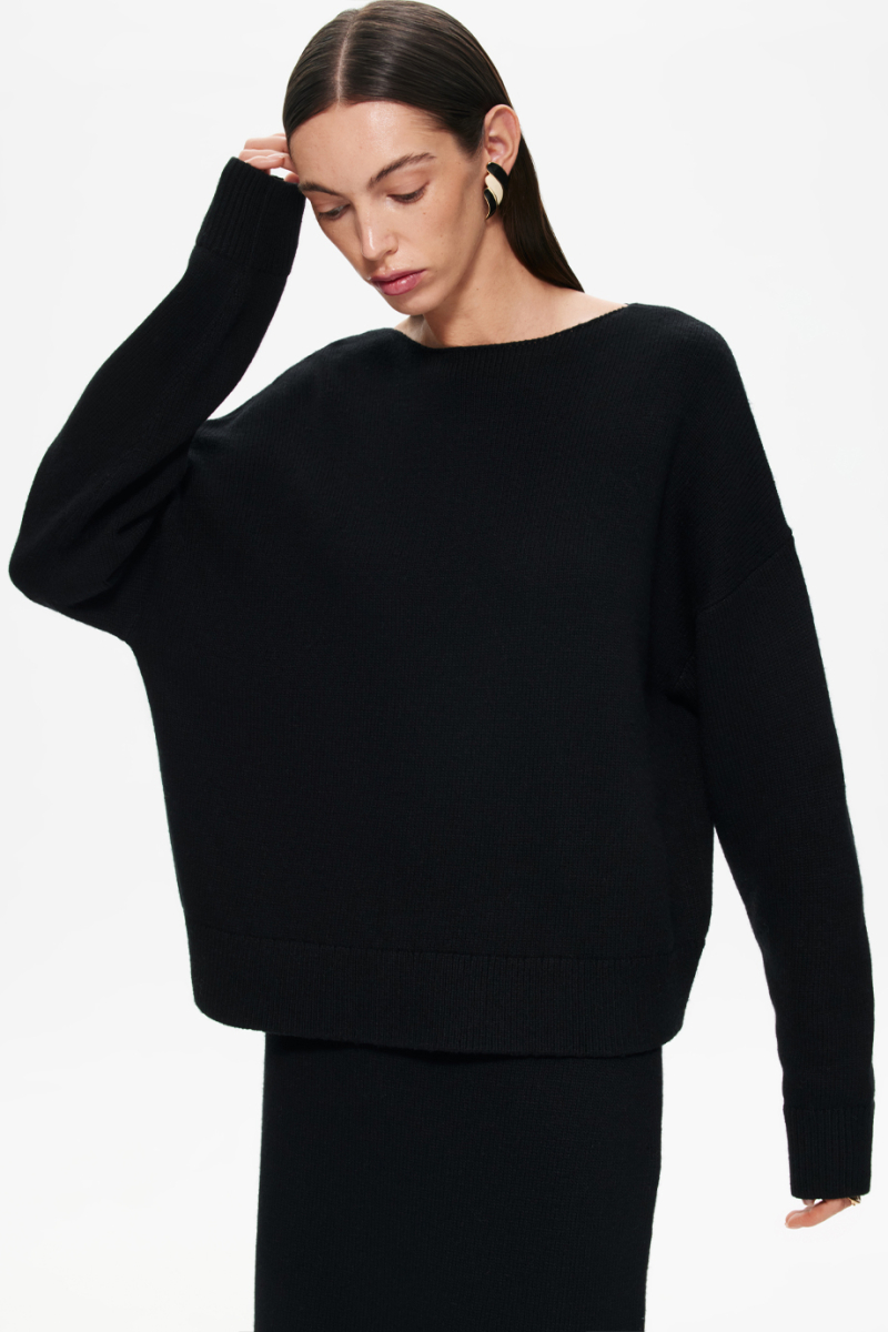 Джемпер с кашемиром и кружевом DREAMS BY ALENA AKHMADULLINA, цвет: Черный, 225104140304299/903000 купить онлайн