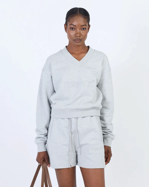 Шорты укороченные с тиснением 500GR ASIA ST 71, цвет: серый, Ast71.shorts-crop-grey купить онлайн