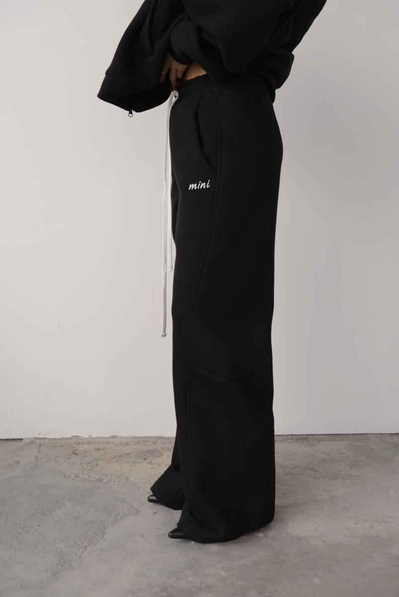 Брюки прямые с начёсом Soft MINI, цвет: Черный, НФ-00000438 купить онлайн