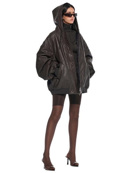 Бомбер с капюшоном OUT OF REACH, цвет: коричневый, BMBROOROHBRN купить онлайн