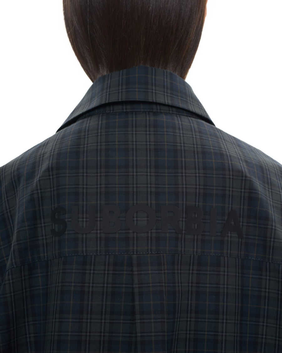 Рубашка в клетку Suborbia, цвет: зеленый, 006230 купить онлайн