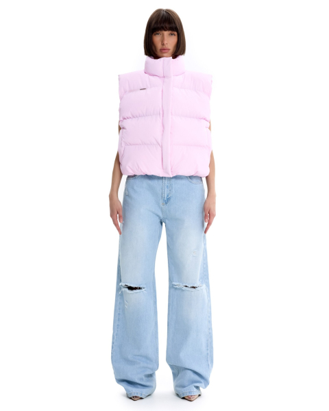 Жилет базовый мини Suborbia, цвет: розовый 006858 |трендовая новинка купить онлайн