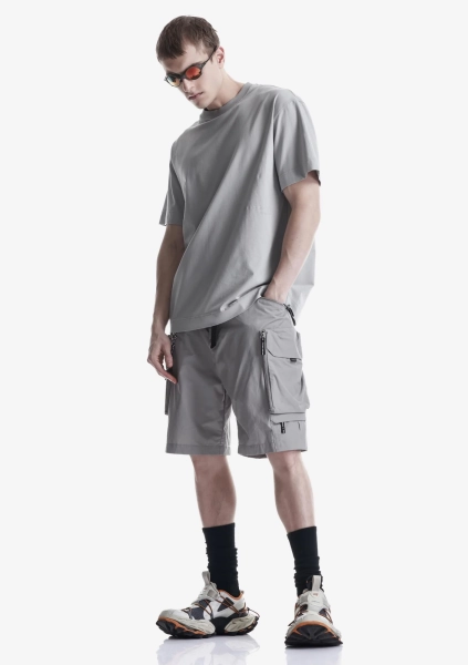 Футболка с рукописным тональным логотипом KRAKATAU, цвет: Светло-серый, Tm141-3 купить онлайн