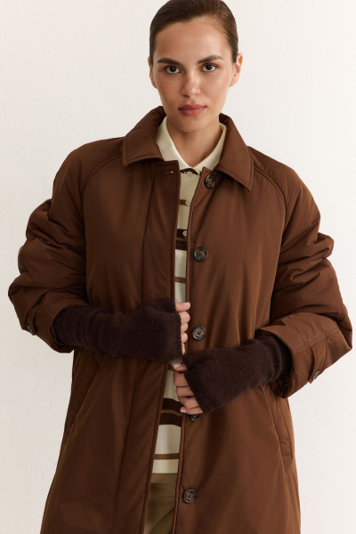 Перчатки из смесовой ангорской шерсти TOPTOP, цвет: коричневый TTS.619.18515.700 купить онлайн