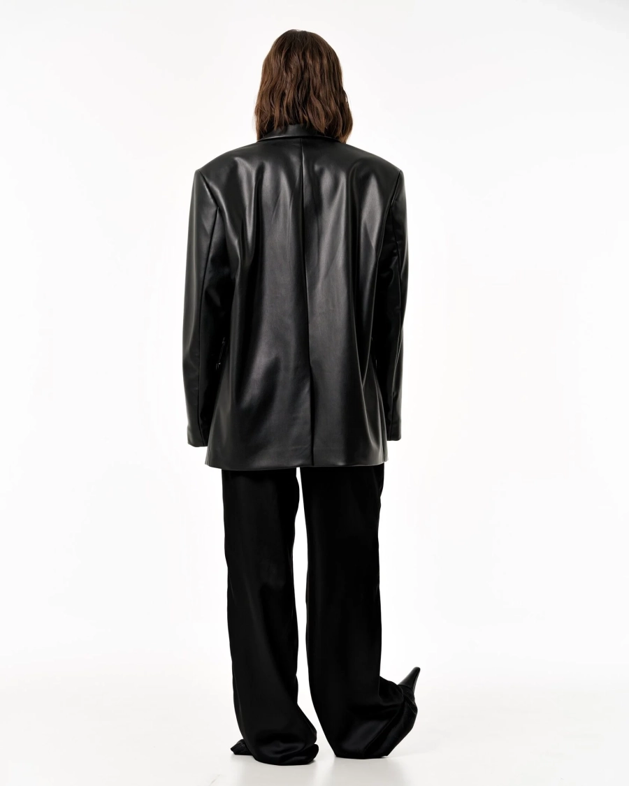 Пиджак LEATHER BATYA BLACK YONS, цвет: Черный,  купить онлайн