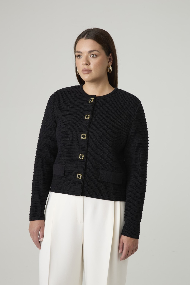 Жакет вязаный фактурный