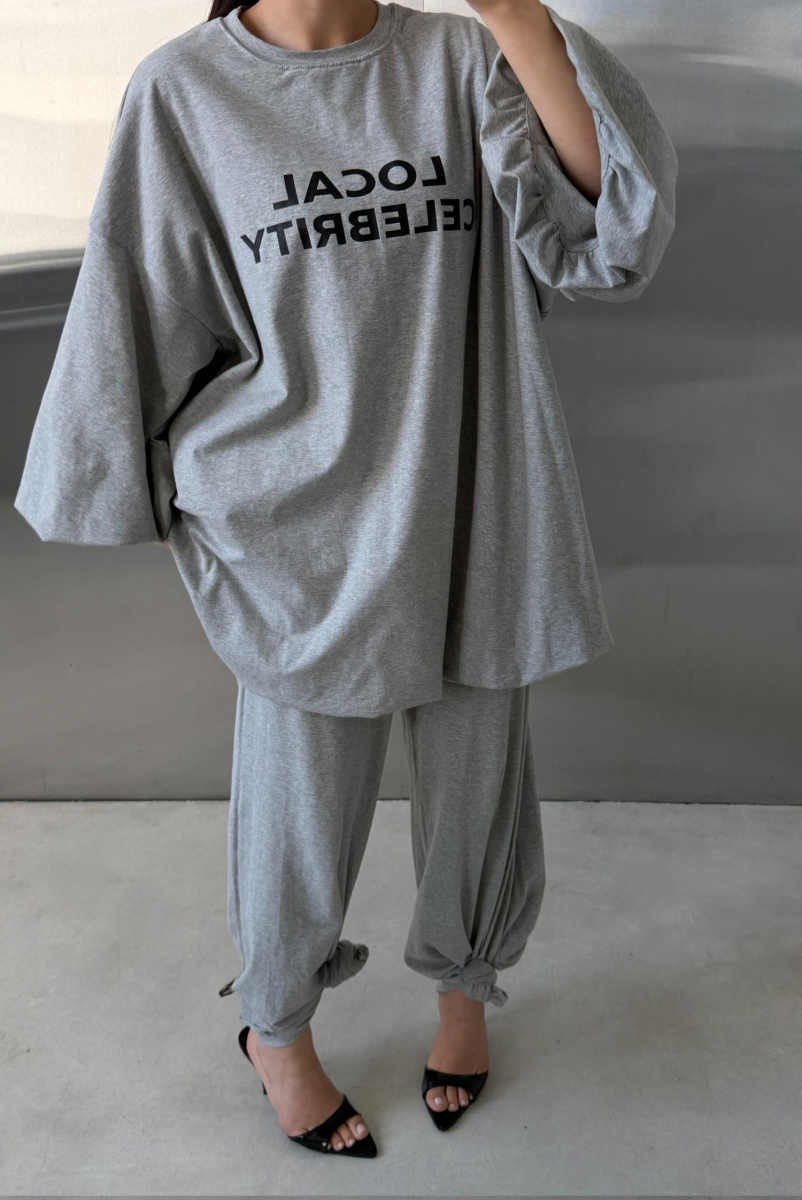 Футболка баллон Label .B, цвет: серый меланж,  купить онлайн