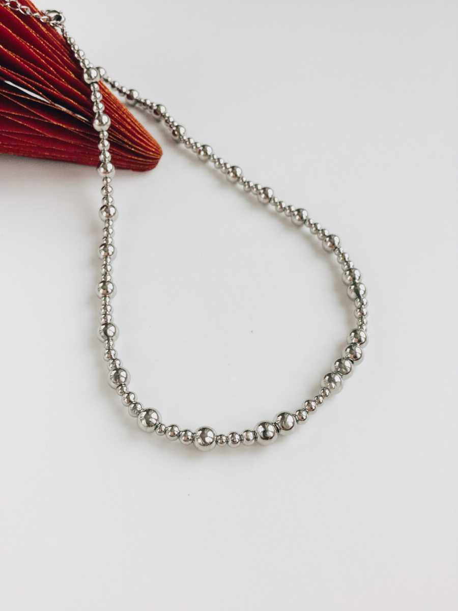 Колье-чокер "Silver beads" Tata Shop М553 купить онлайн