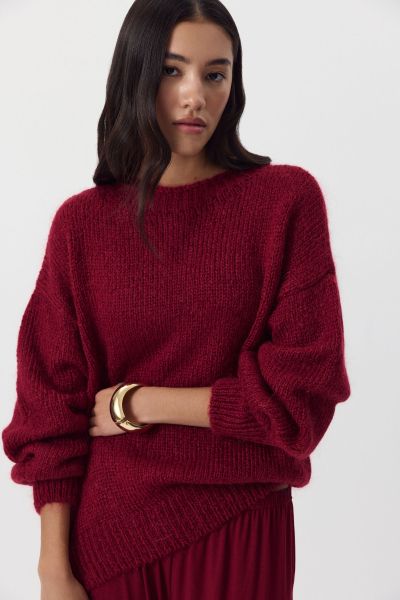 Джемпер из шерсти мериноса Charmstore, цвет: винный, 303-41898-451 купить онлайн