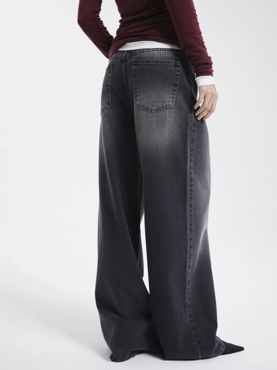 Джинсы wide leg PAPAYA, цвет: серый, FW2407JE04WL купить онлайн