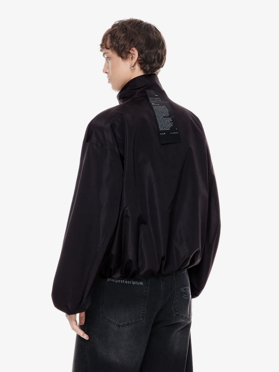 Олимпийка с увеличенной линией плеча POST POST SCRIPTUM, цвет: Черный,  купить онлайн