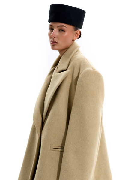 Пальто-пиджак из смесовой шерсти ANOTHER SELECT, цвет: масло, 00066 купить онлайн