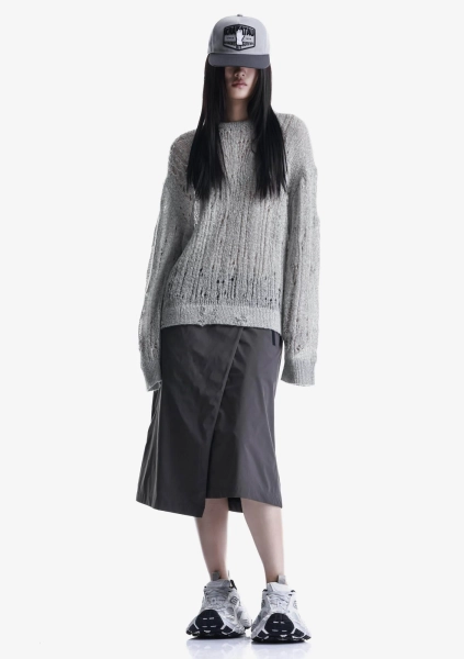 Свитер с круглым вырезом KRAKATAU, цвет: серый меланж, Sw46-21 купить онлайн