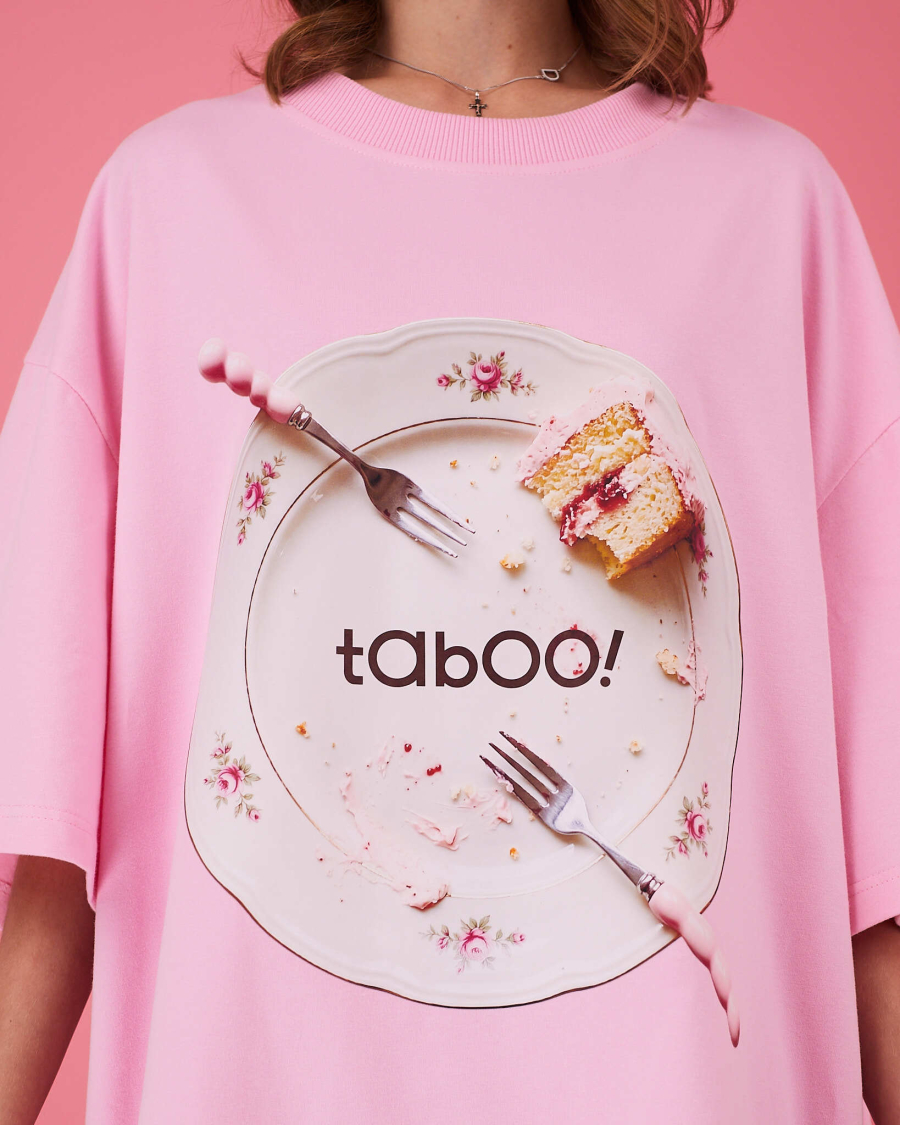 Футболка Время обеда TABOO, цвет: розовый, TLunch купить онлайн