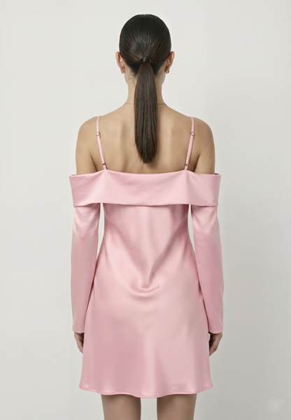 Платье из сатина с открытыми плечами REFERT, цвет: розовый, 08-3032/4-2511 купить онлайн