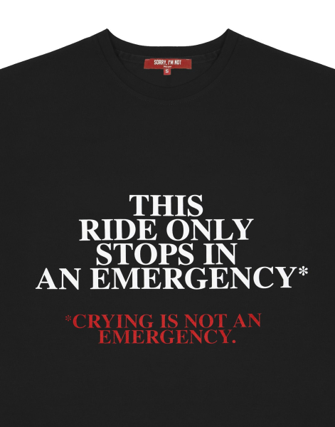 Футболка EMERGENCY SORRY, I’M NOT, цвет: Черный,  купить онлайн