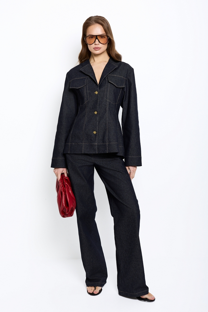 Джинсы из сырого денима