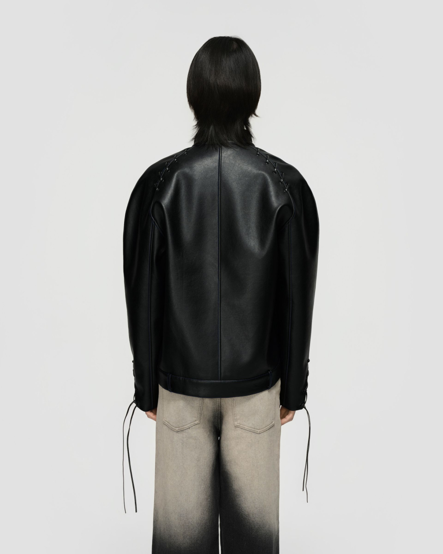 Куртка Кожаная The Nightshade Jacket Berhasm, цвет: Черный, jac25-2-black купить онлайн
