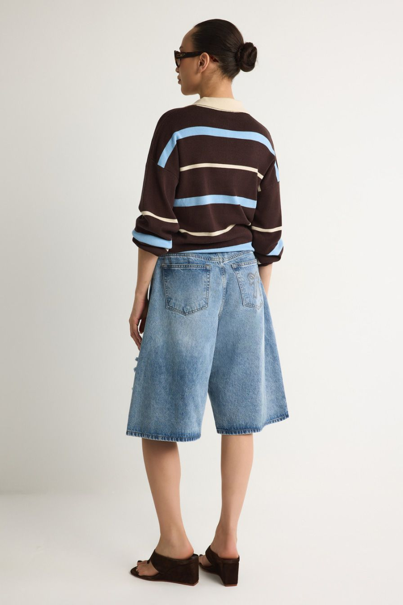 Шорты из 100% хлопка TOPTOP, цвет: синий, TT.039.19079.620 купить онлайн