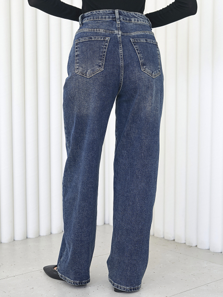 Джинсы-баллон I.B.W., цвет: джинсовая, синий, TR036 купить онлайн