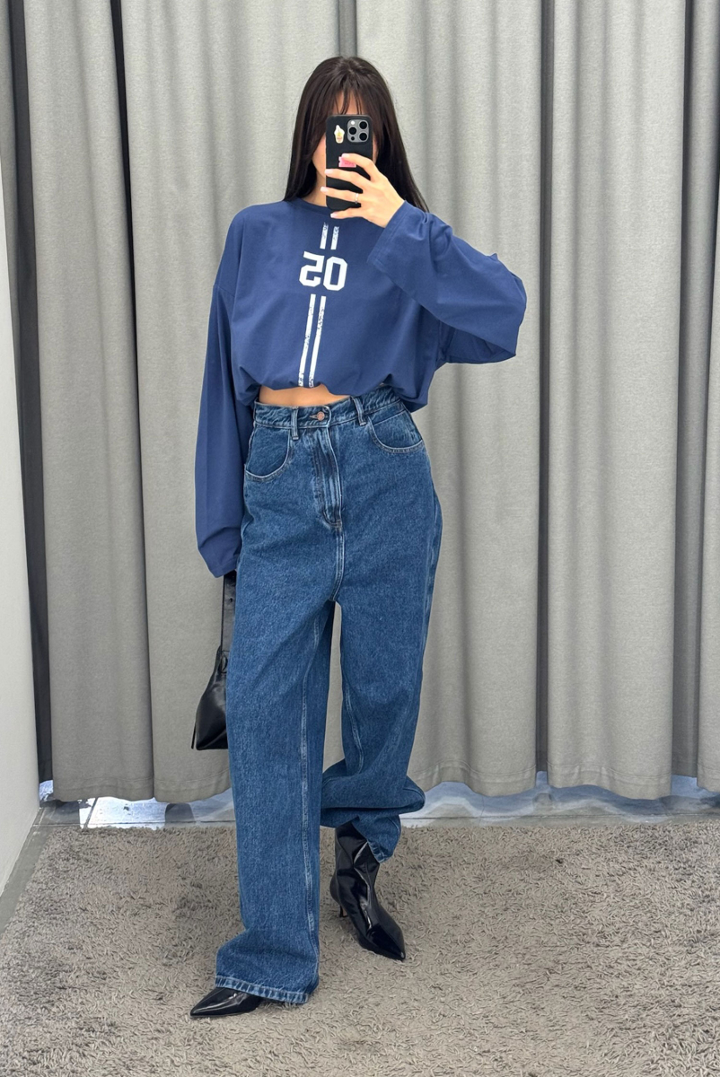 Джинсы на высокой посадке BLUE Label .B, цвет: blue, Dn.17.3.09BL купить онлайн