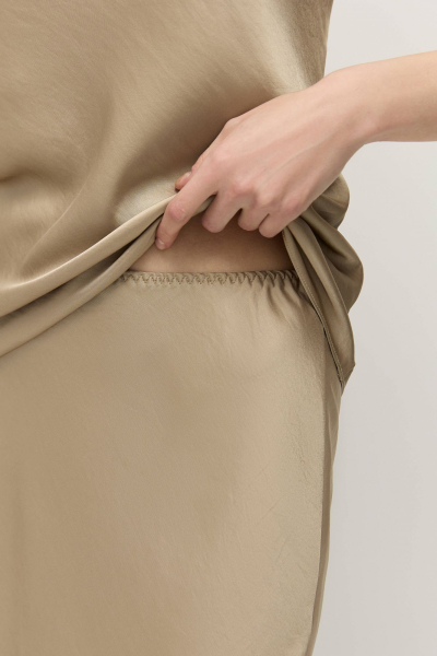 Юбка с кружевом AROUND, цвет: оливковый,  купить онлайн