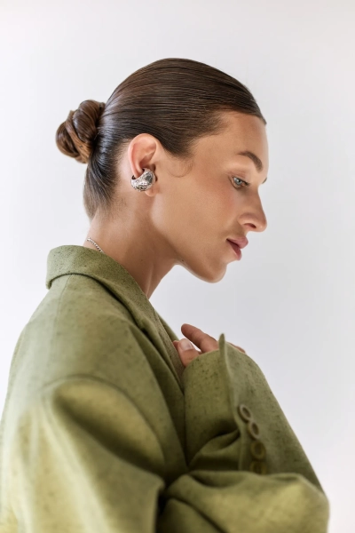 Серебряная серьга-кафф «Кружево» еще больше SBLESKOM, цвет: серебро, 12141 купить онлайн