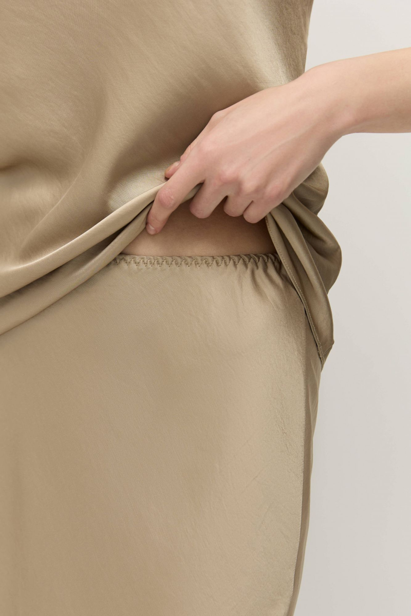 Юбка с кружевом AROUND, цвет: оливковый,  купить онлайн