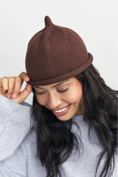 Шапка желудь из хлопка Erist store, цвет: шоколадный НФ-00003334 купить онлайн