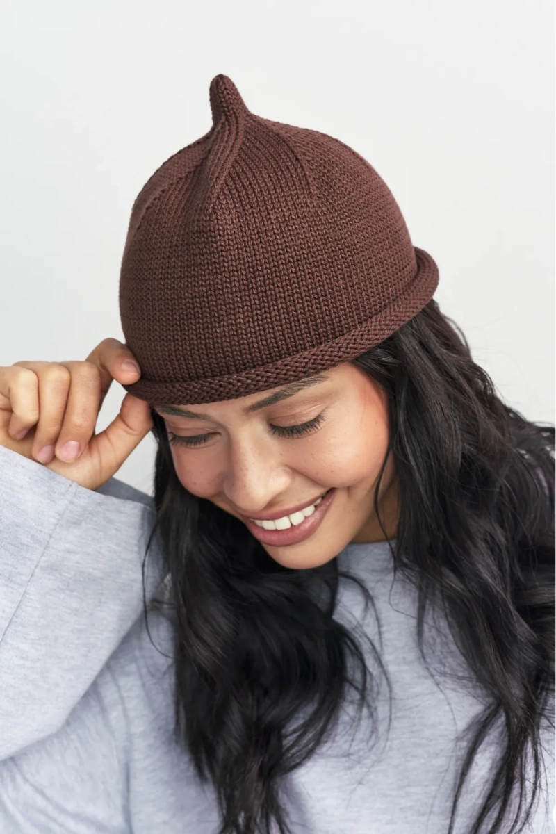 Шапка желудь из хлопка Erist store, цвет: шоколадный НФ-00003334 купить онлайн