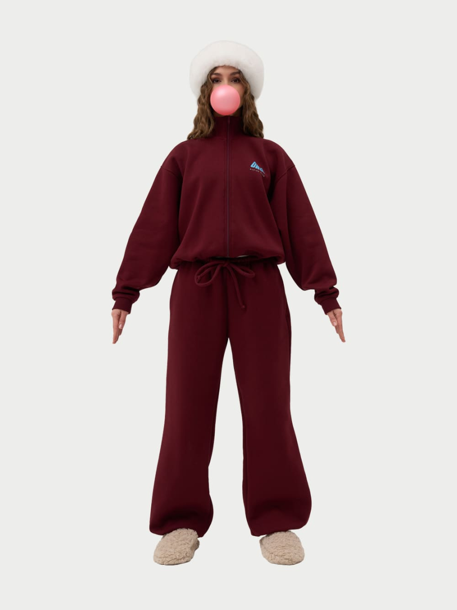 Zip толстовка с начесом ONSI, цвет: burgundy,  купить онлайн