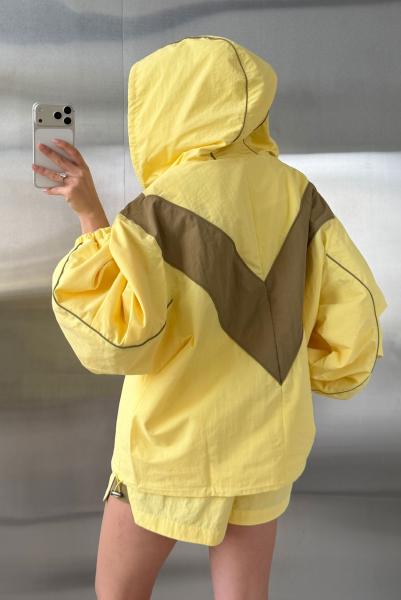 Шорты плащевые Label .B, цвет: Светло-желтый,  купить онлайн