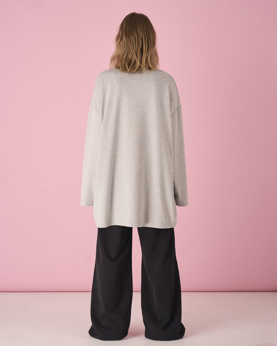 Лонгслив макси овер TABOO, цвет: меланж, Lmogr купить онлайн