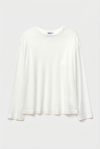 Лонгслив из трикотажа прямого силуэта REFERT, цвет: белый, 14-3051/2-2511 купить онлайн