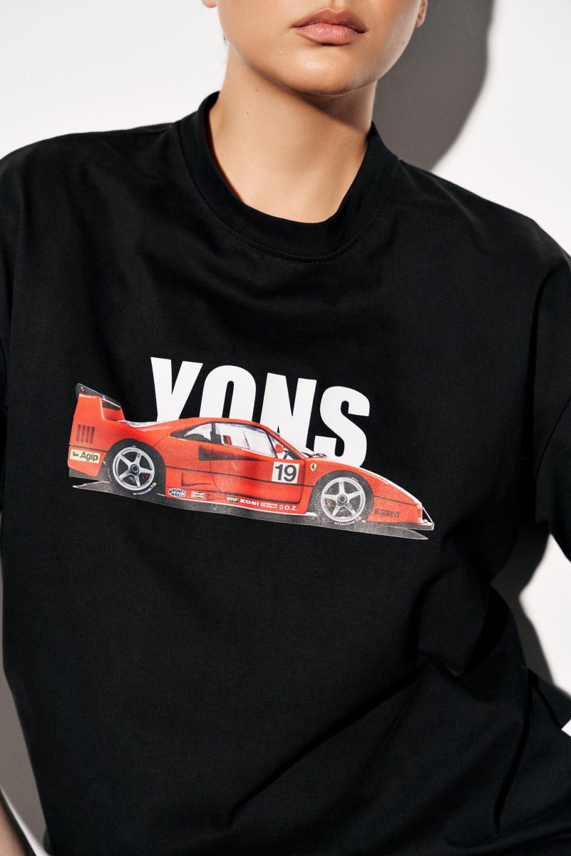 Футболка FERRARI T-SHIRT BLACK YONS, цвет: Чёрный,  купить онлайн