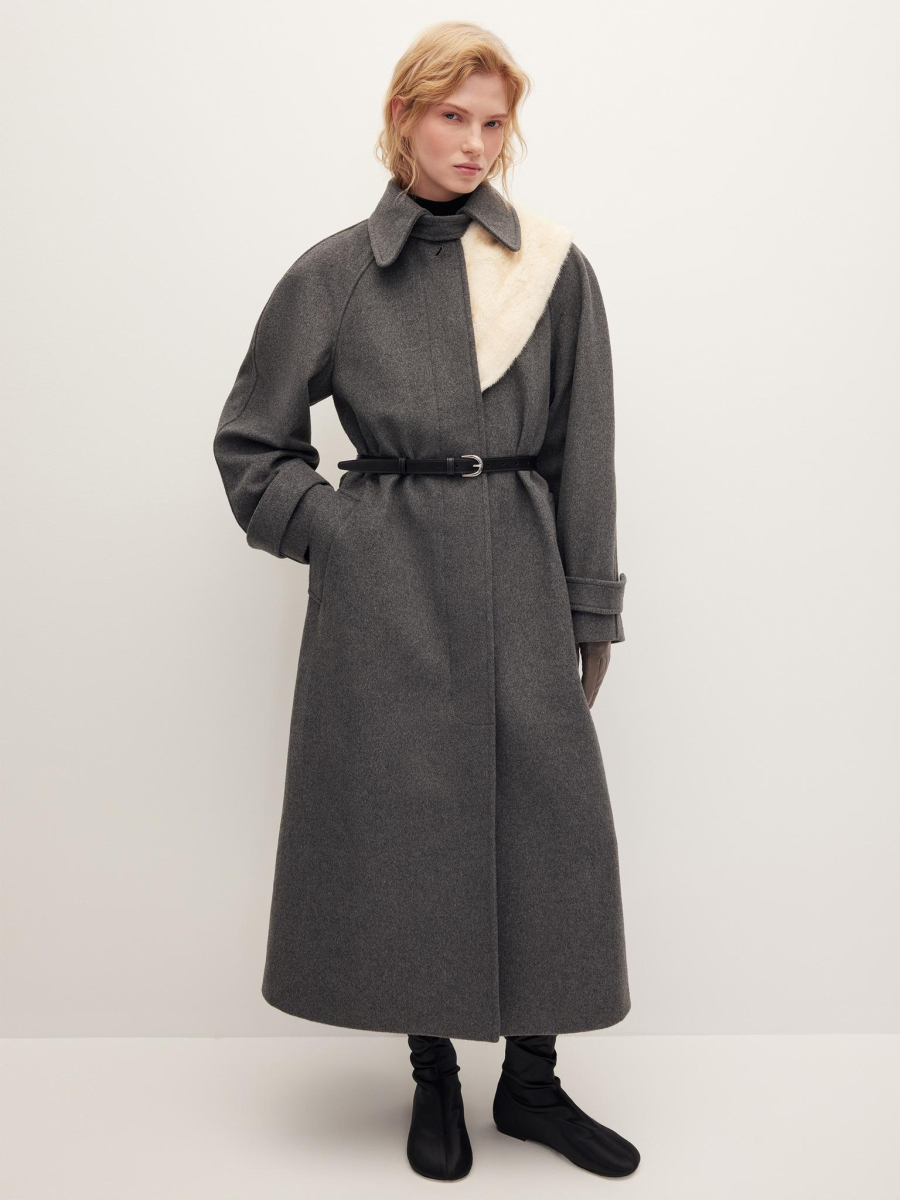 Пальто реглан из шерсти Chaika, цвет: графитовый, AW25CO01-14 купить онлайн