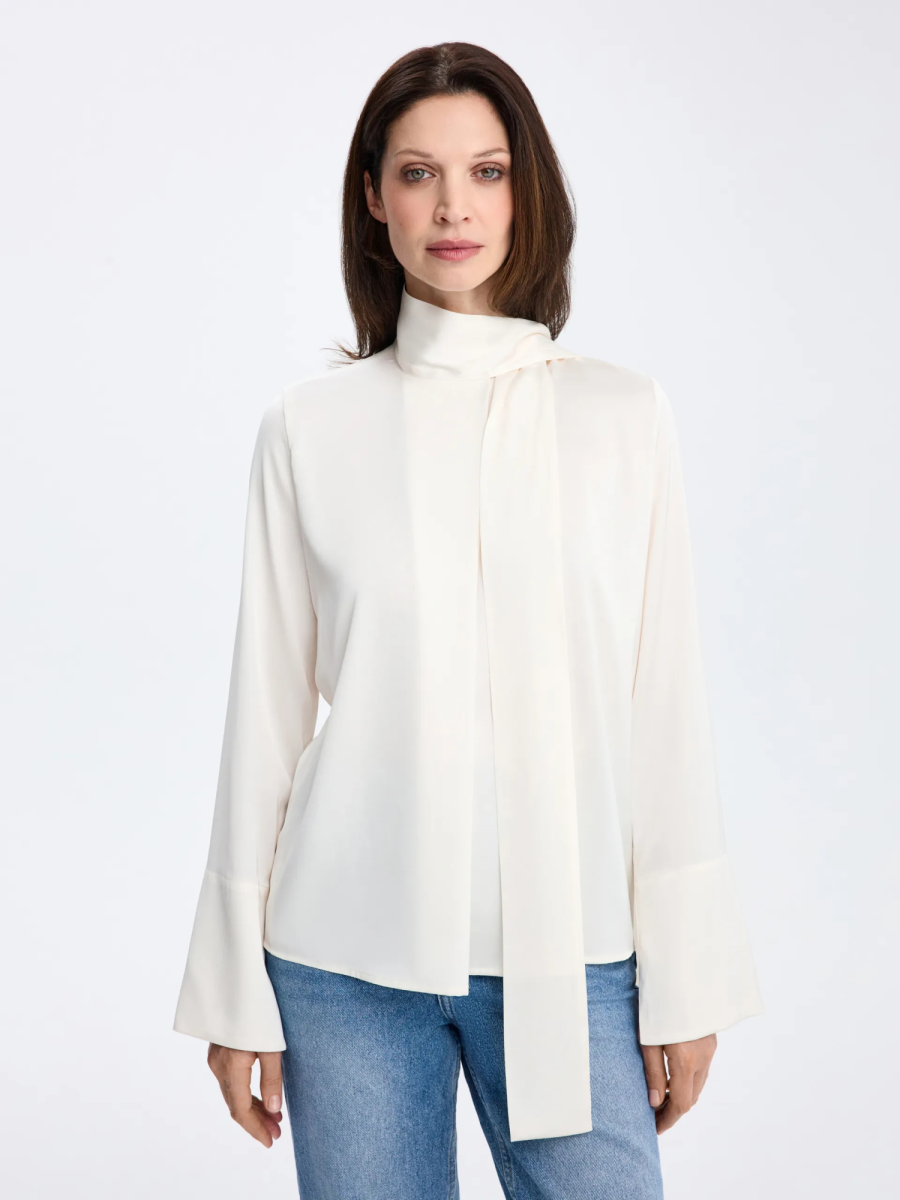Блуза с воротником-трансформером