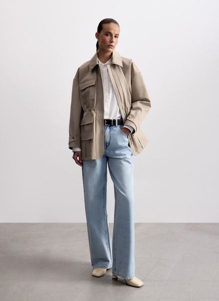 Куртка свободного кроя ALL WE NEED, цвет: Серо-бежевый, 2603W5326-12 купить онлайн