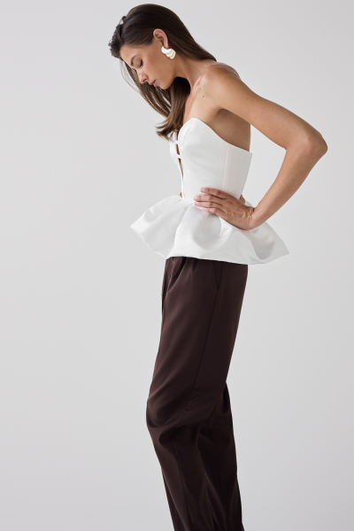 Топ-корсет из тафты Shtripling, цвет: белый, SHTOP003WHT купить онлайн