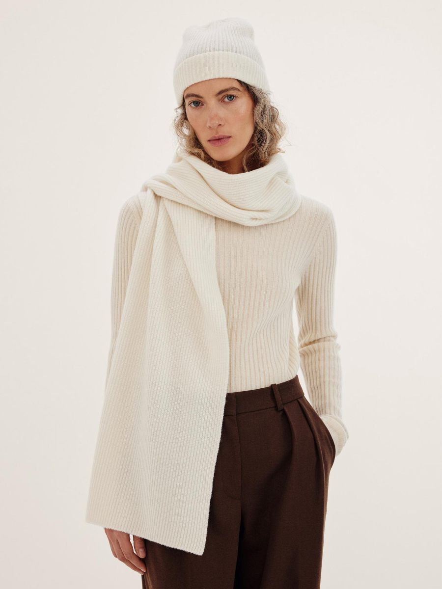 Шарф кашемировый Chaika, цвет: молочный SF-16 купить онлайн