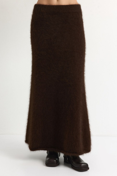 Юбка из смесовой ангорской шерсти TOPTOP, цвет: коричневый, TTS.072.18201.700 купить онлайн
