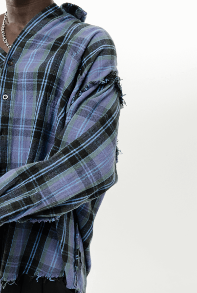 Рубашка Blue "Raw Plaid Shirt"