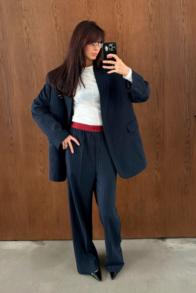 Брюки на резинке BLUE