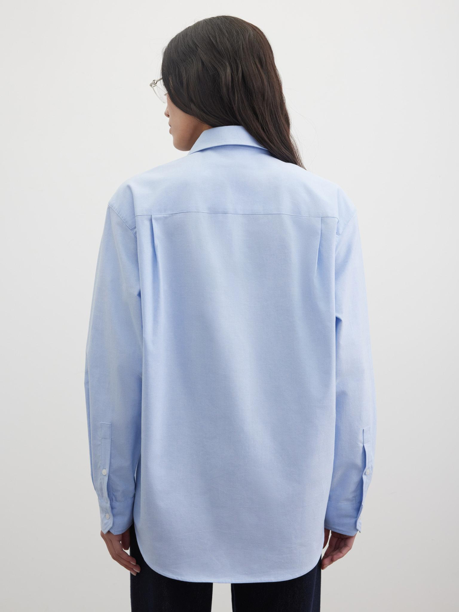 Рубашка однотонная с вышивкой Chaika, цвет: голубой, SS26BL04-23 купить онлайн