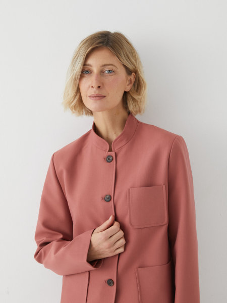 Жакет с воротником-стойкой Marou, цвет: розовый,  купить онлайн