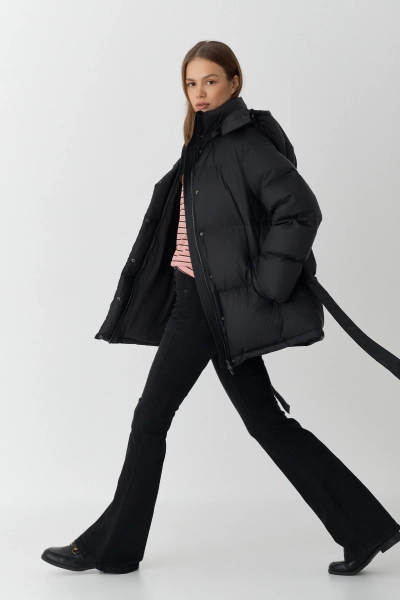 Куртка с наполнителем из пуха и пера Ricoco, цвет: Черный, 5008/4 купить онлайн