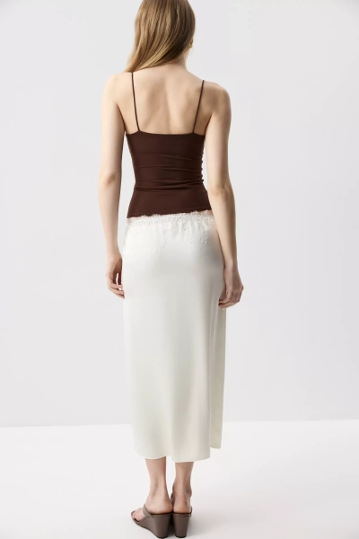 Топ с кружевом из вискозы Charmstore, цвет: шоколадный, 214-57165-551 купить онлайн