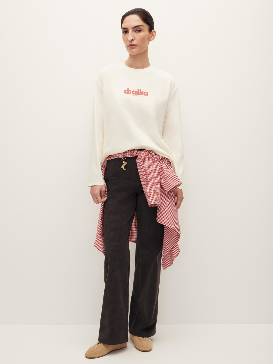 Лонгслив Basic but not simple Chaika, цвет: молочный, AW25LS01-160 купить онлайн