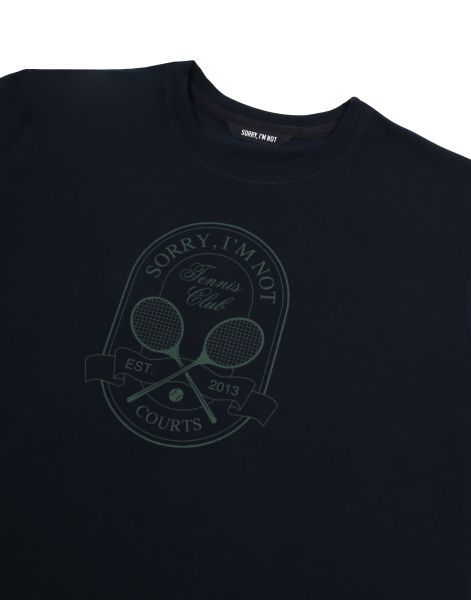 Футболка TENNIS CLUB SORRY, I’M NOT, цвет: темно-синий, M5BNQUrbg94-eSetOKuxY0 купить онлайн