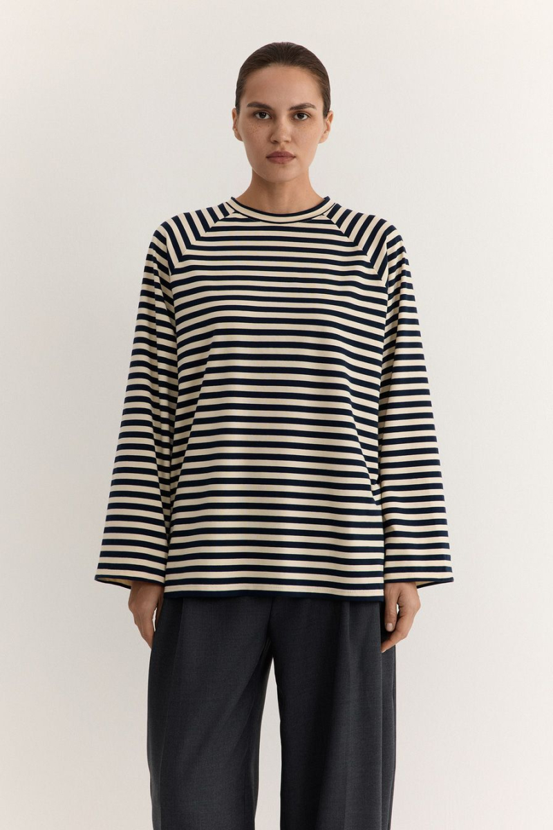 Лонгслив из смесового хлопка